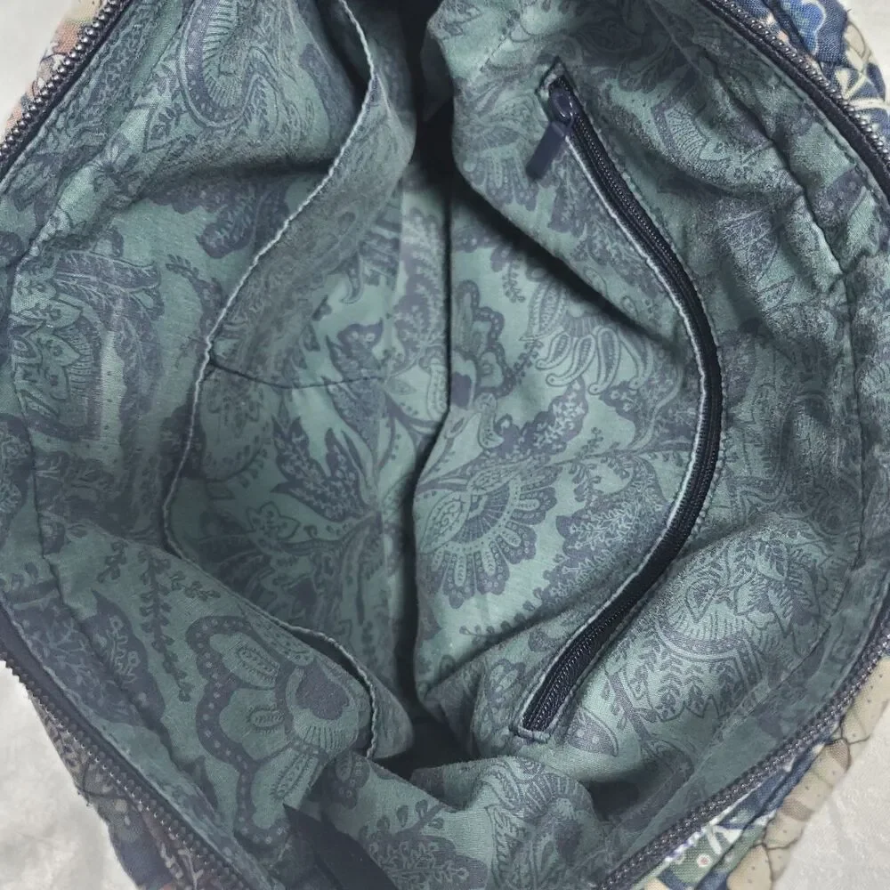 Vera Bradley Glenna Satchel Crossbody Bag Java Navy Camo Retired Pattern